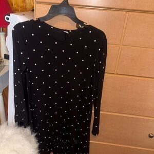 Old Navy Black Sheath Dress Long Sleeve Crew Neck